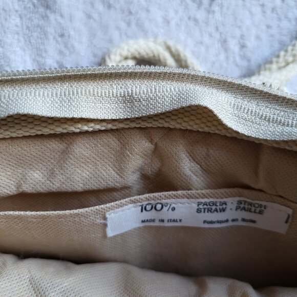 Vintage ITALIAN BAG Woven Straw Tote Made In Italy Purse Handbag GUC SEE PICS - Picture 8 of 10
